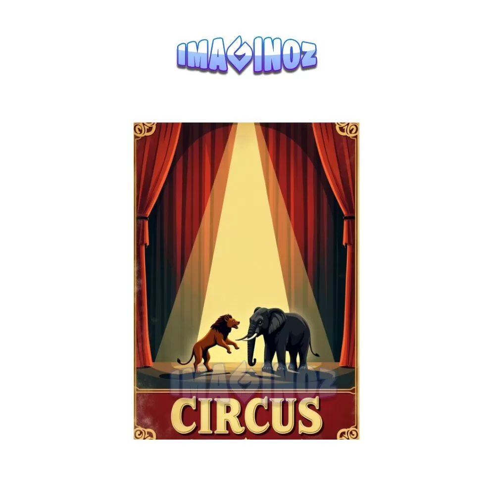 Vintage Circus Poster A4