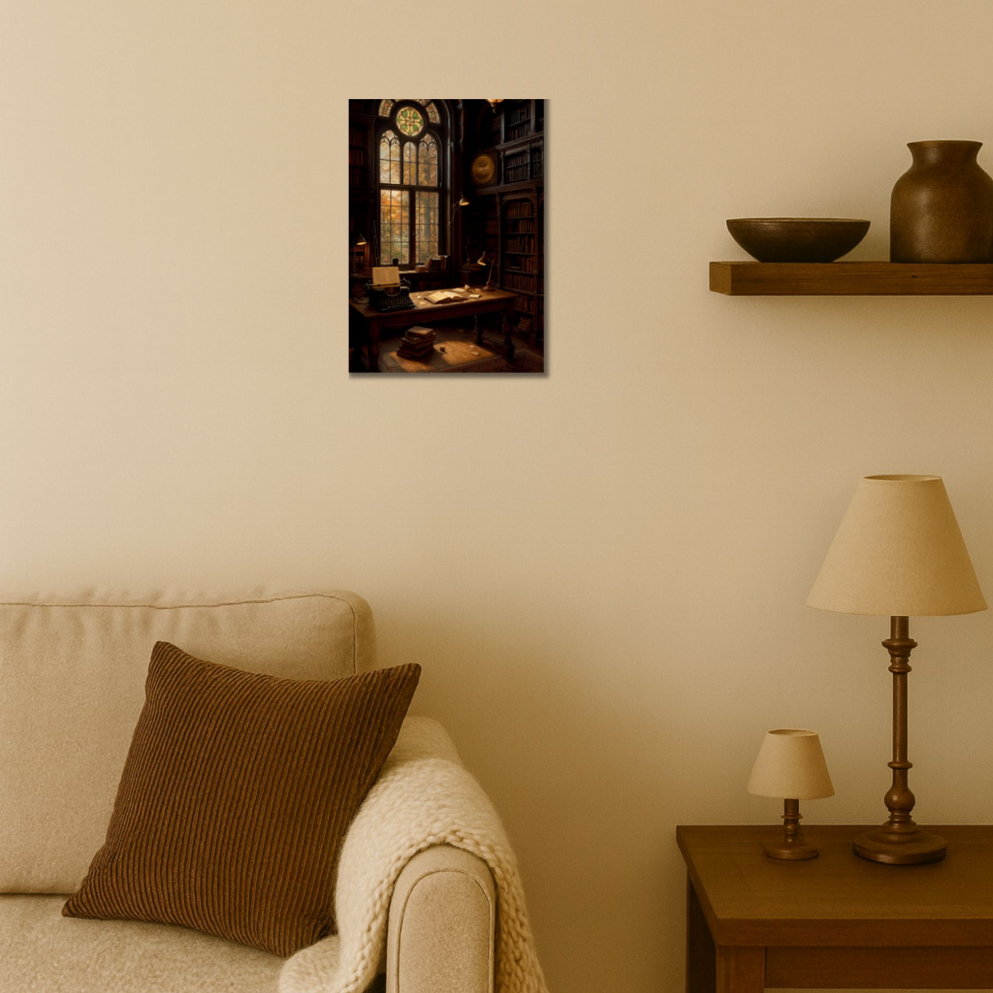 Vintage Library Study Poster A4 thumbnail 2