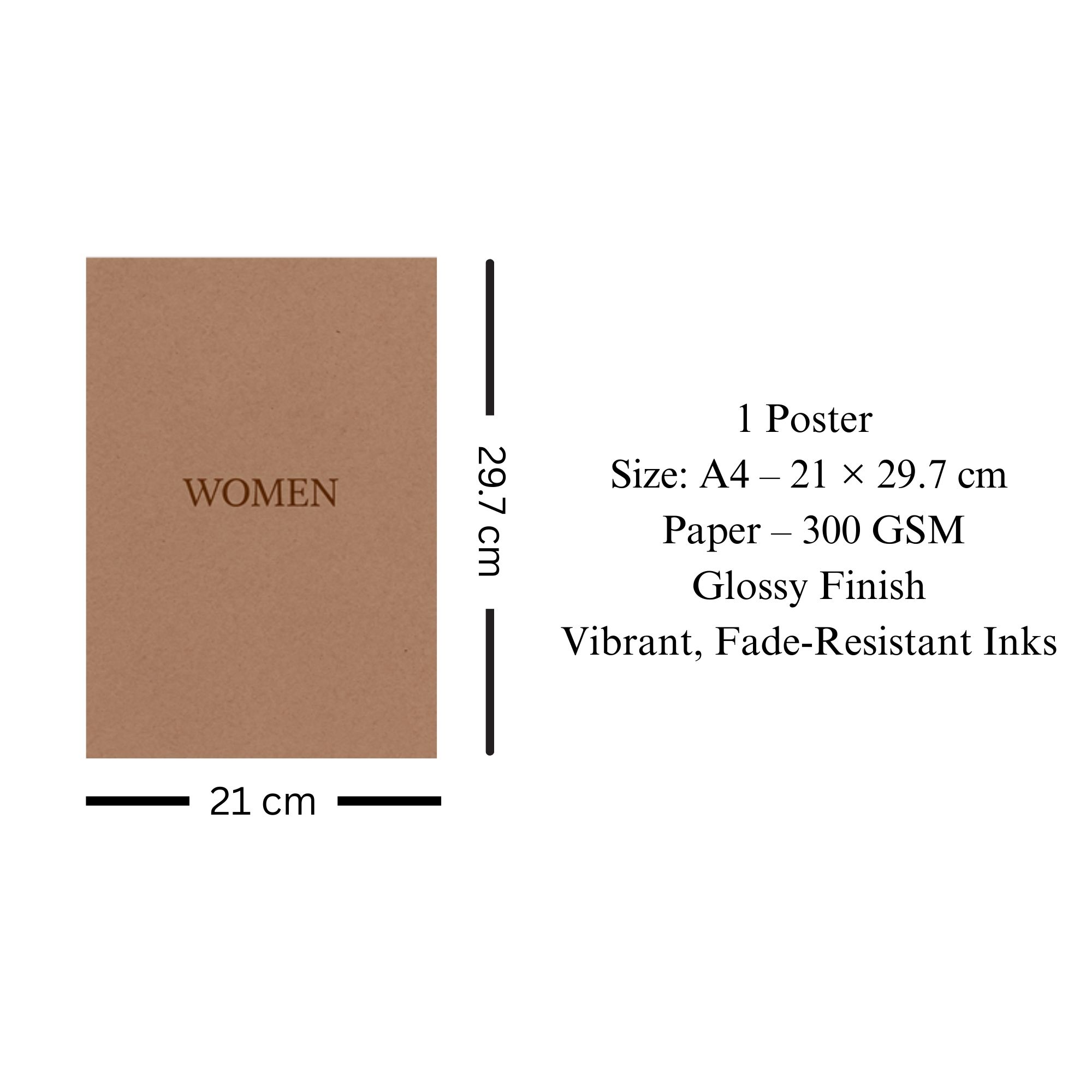 Women Minimal Typography Poster A4 thumbnail 3