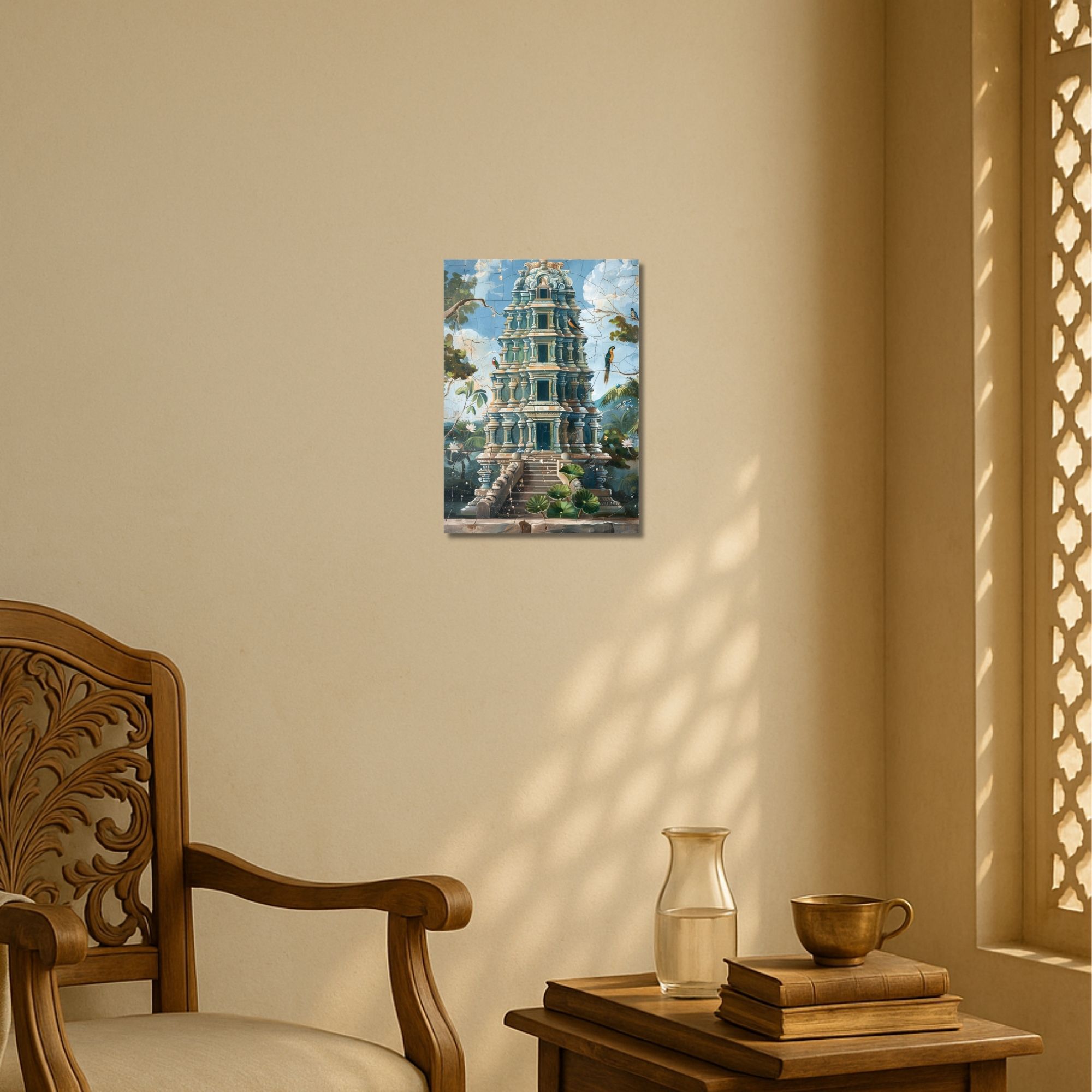 Ancient Indian Temple Poster A4 | Cultural Heritage Wall Art thumbnail 2