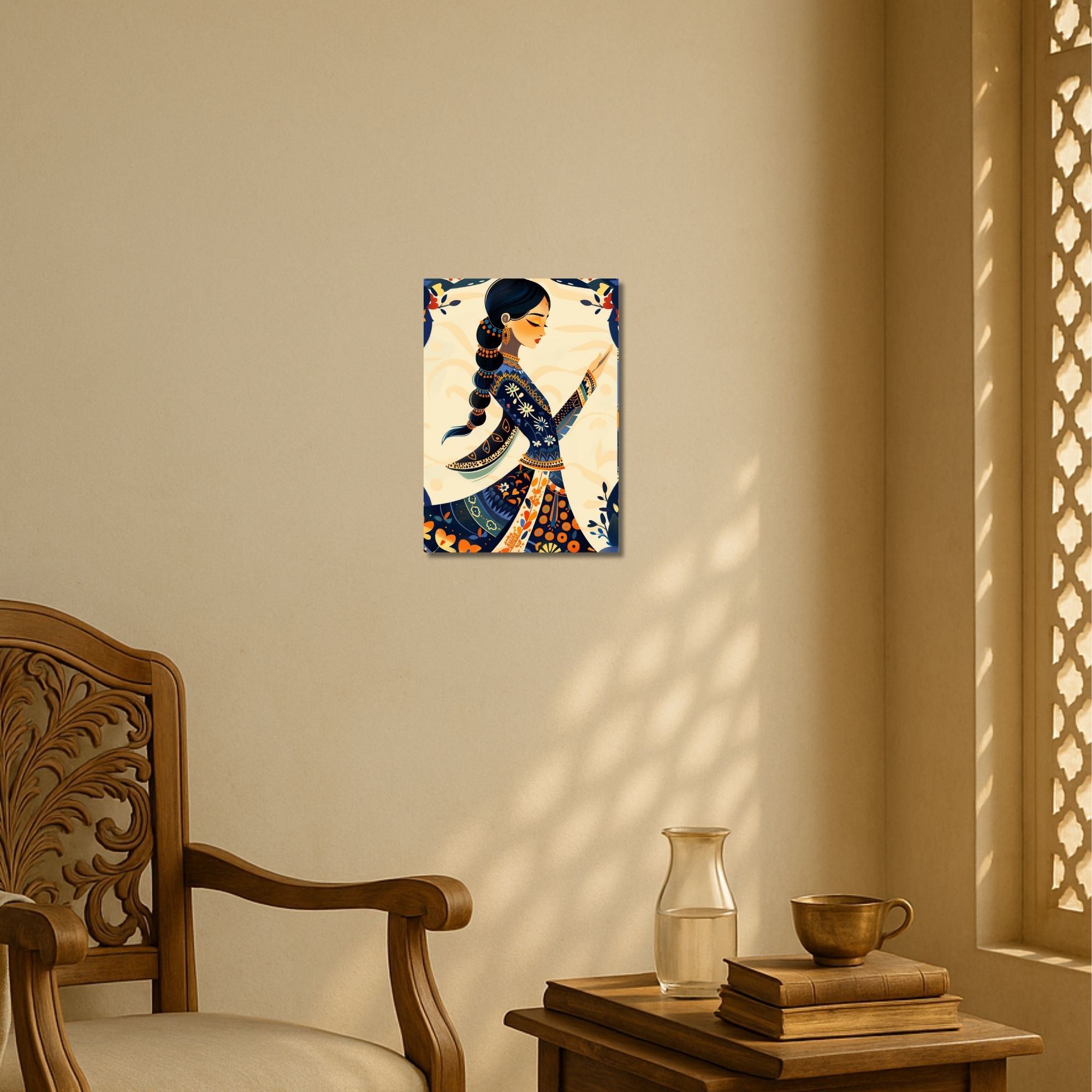 Graceful Indian Woman Poster A4 | Heritage Cultural Wall Art thumbnail 2