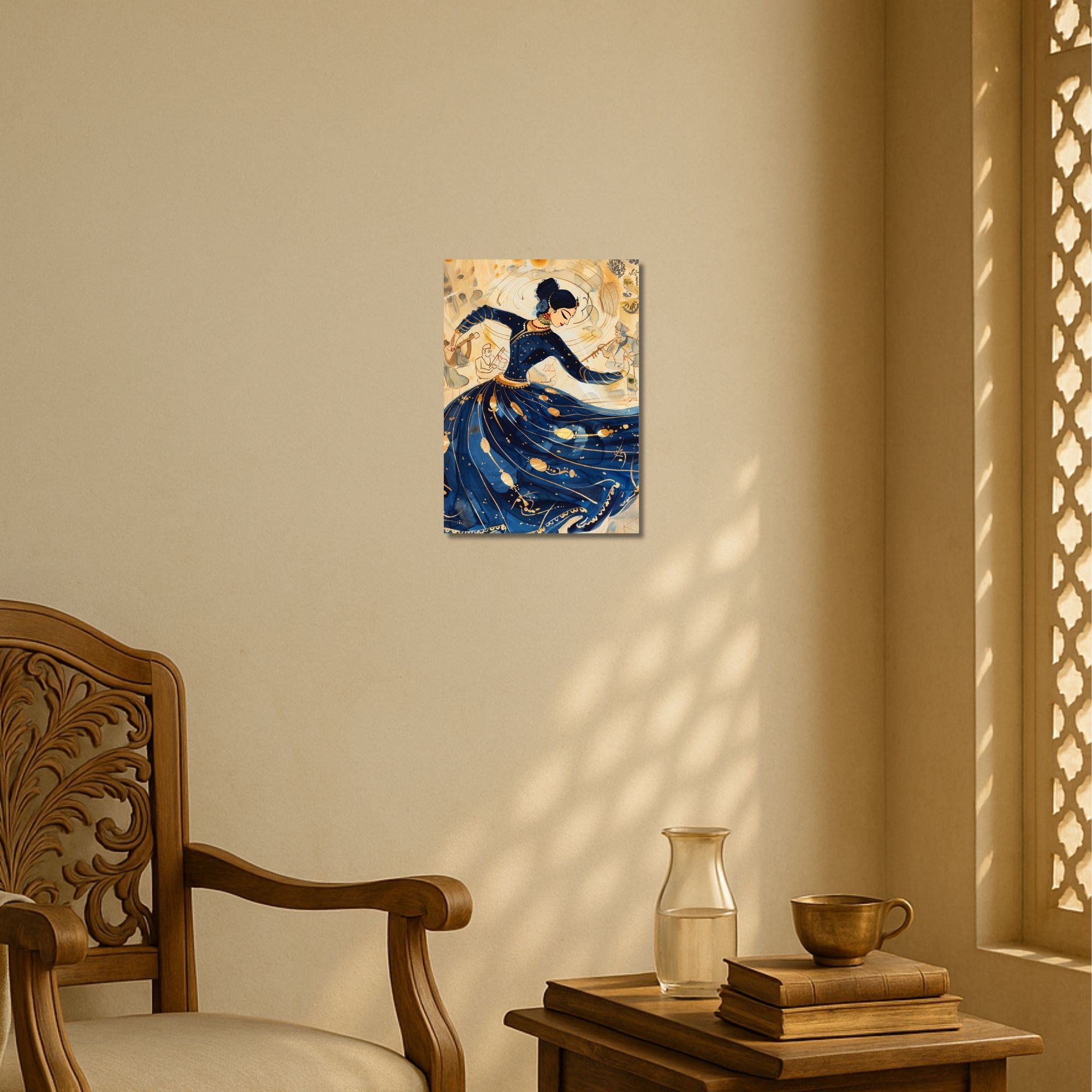 Graceful Kathak Dancer Poster A4 | Indian Culture Performing Arts Wall Art thumbnail 2