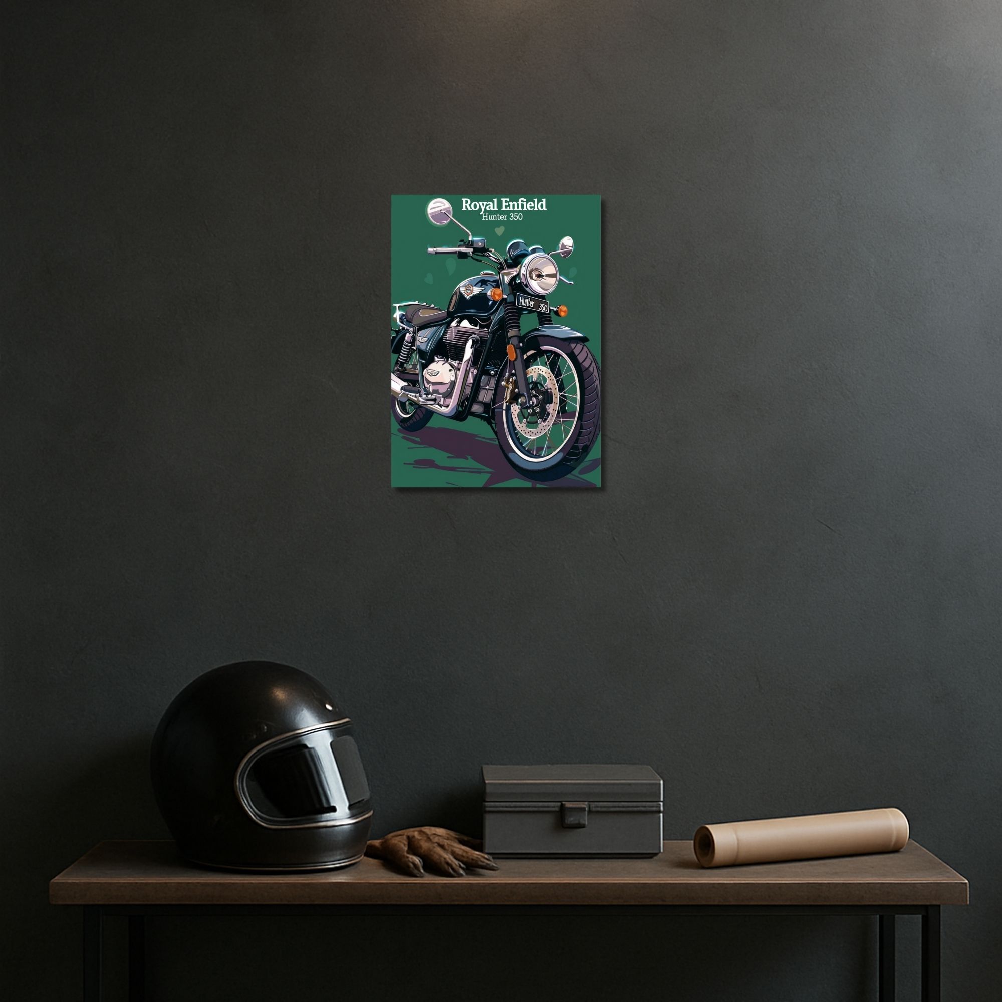 Royal Enfield Hunter 350 Poster A4 | Classic Bike Wall Art thumbnail 2