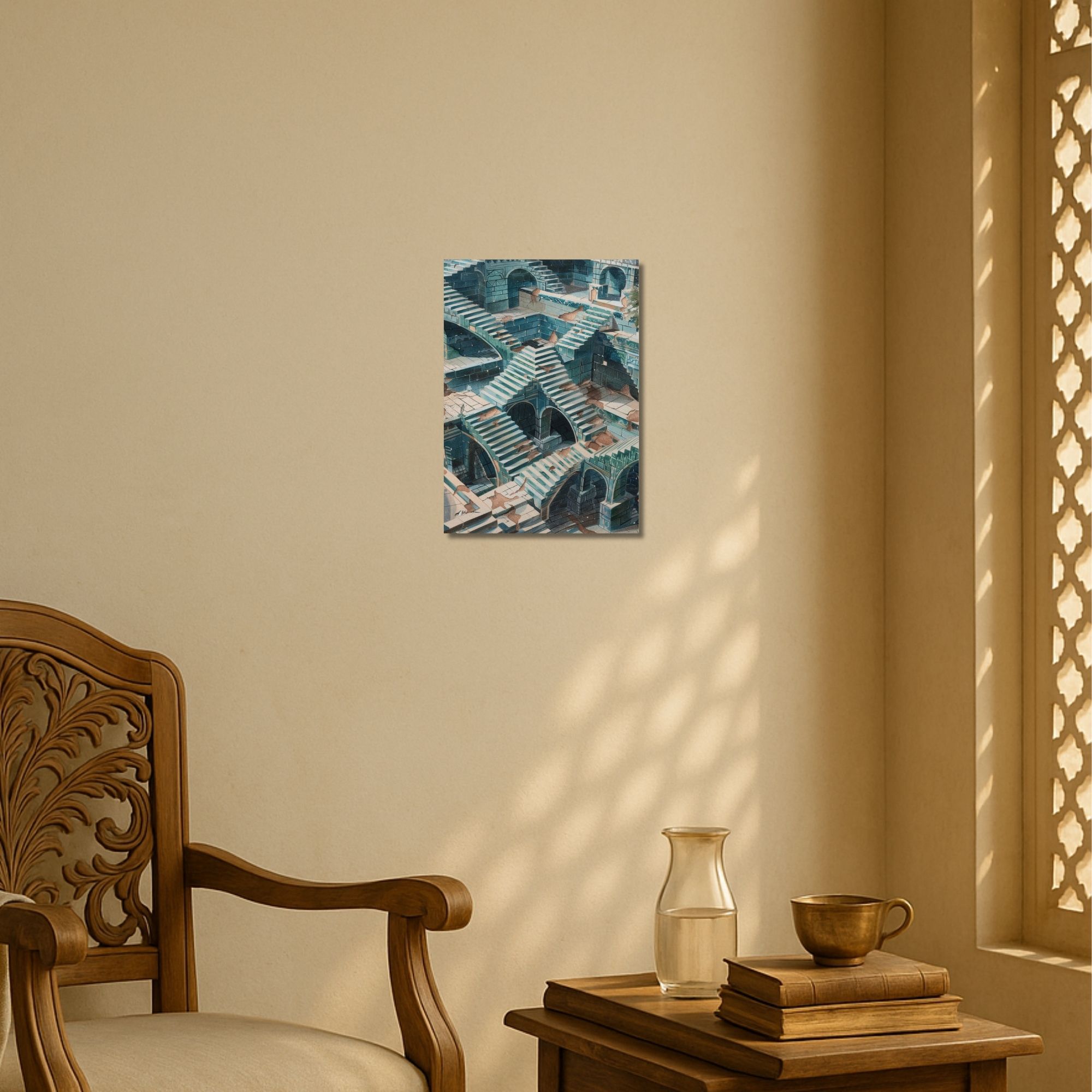 Stepwell Architecture Poster A4 | Indian Heritage Wall Art thumbnail 2