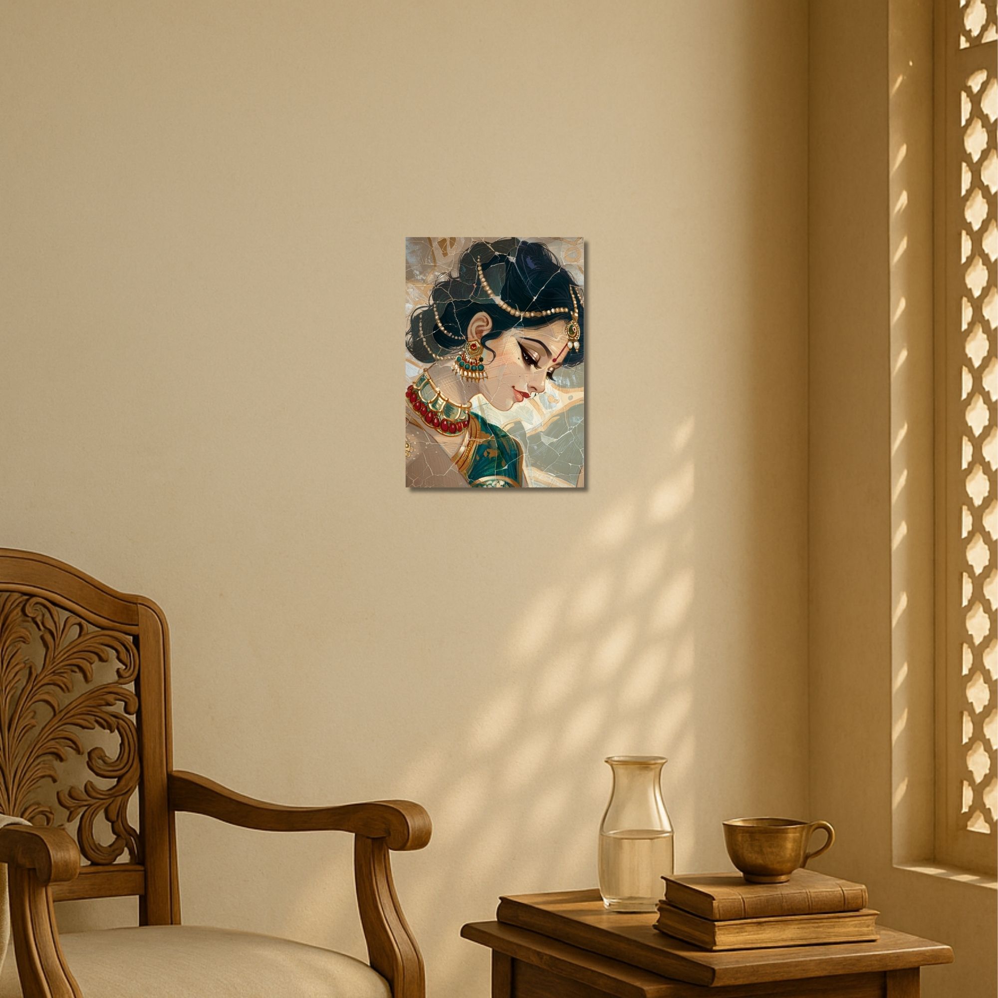 Traditional Indian Woman Portrait Poster A4 | Cultural Wall Art thumbnail 2