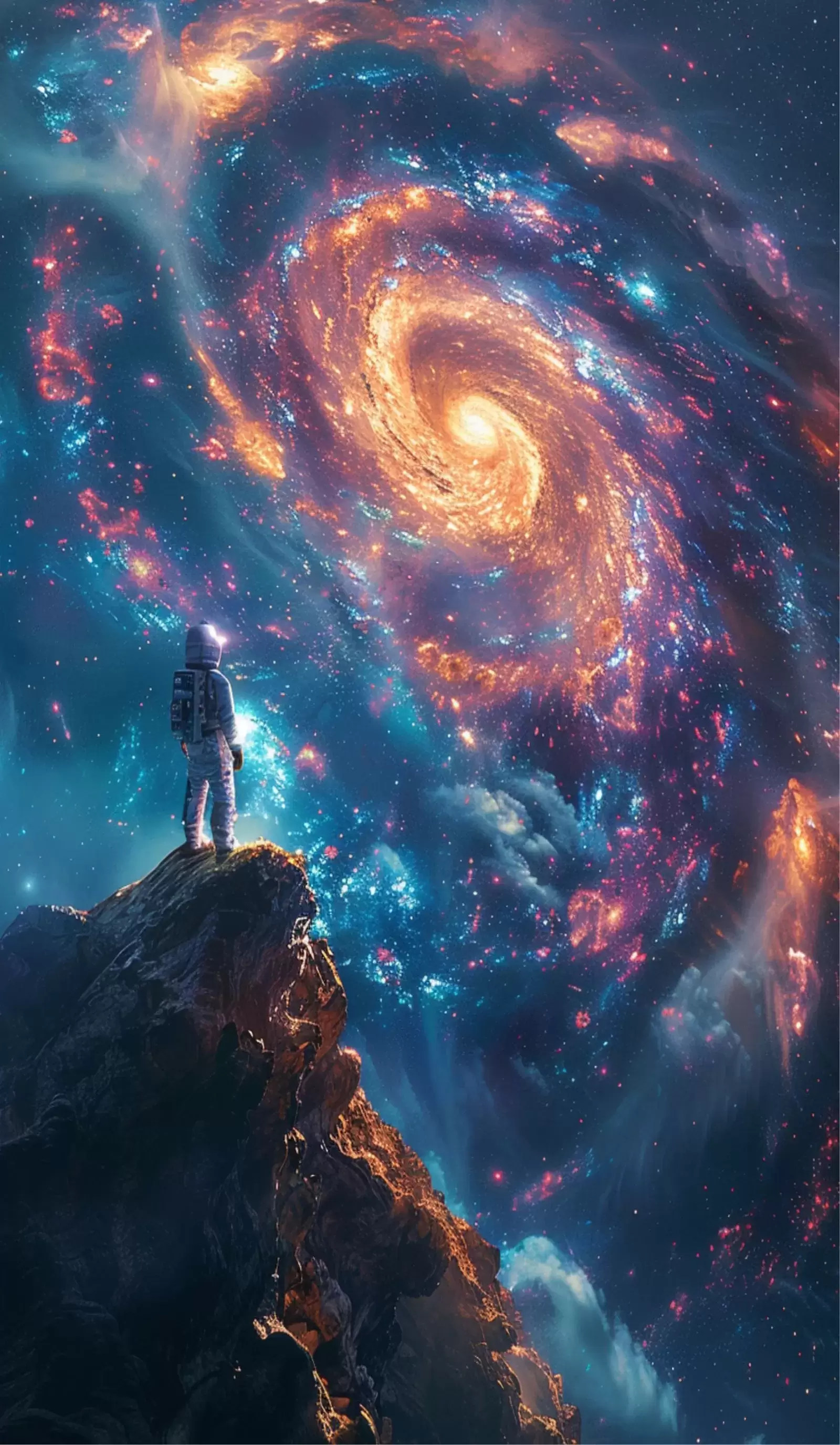 Cosmic Galaxy A4 Wall Art – Space, Astronaut & Planet Posters for Room Decor