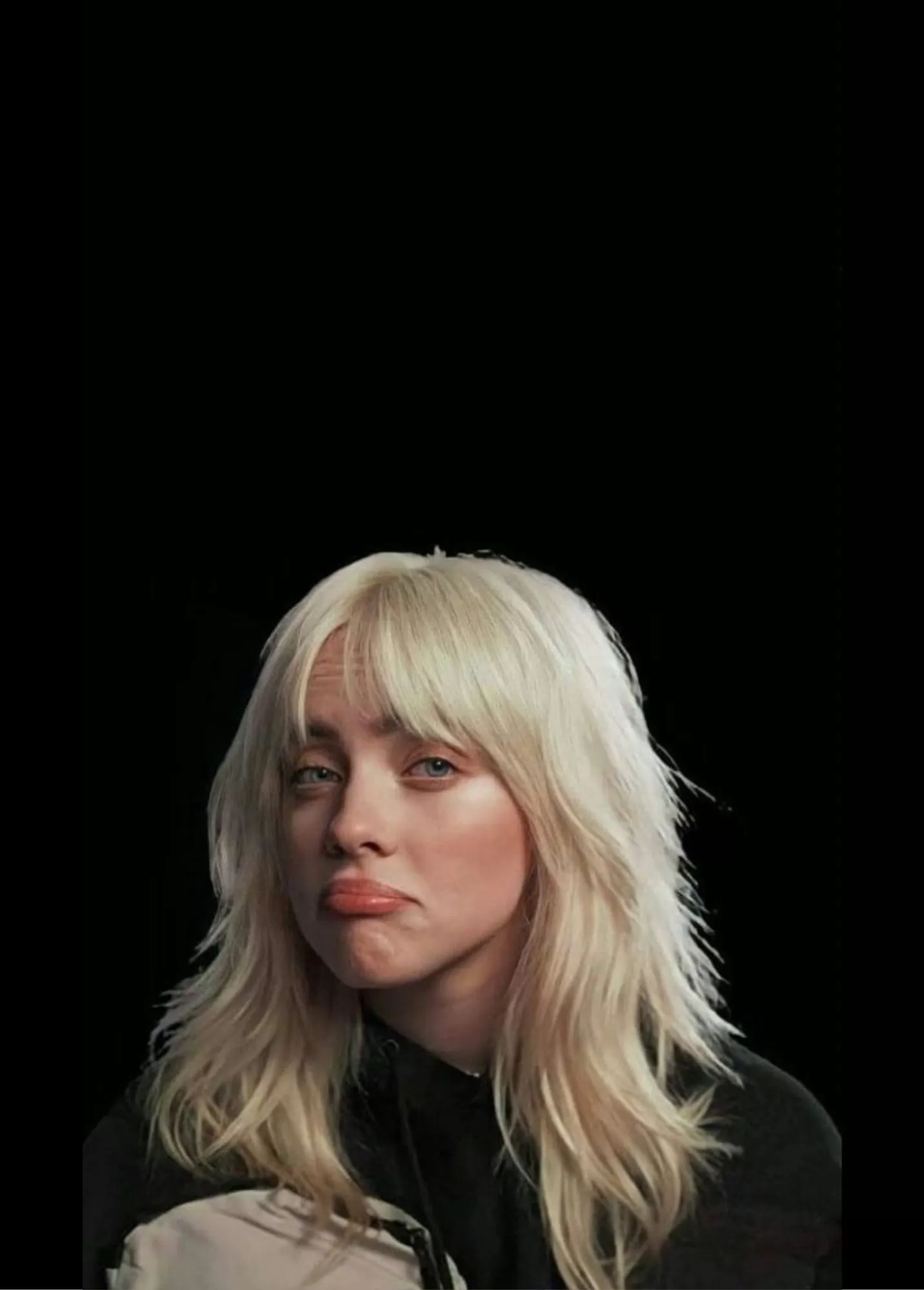 Billie Eilish Minimal Portrait Poster – Dark Aesthetic Wall Art