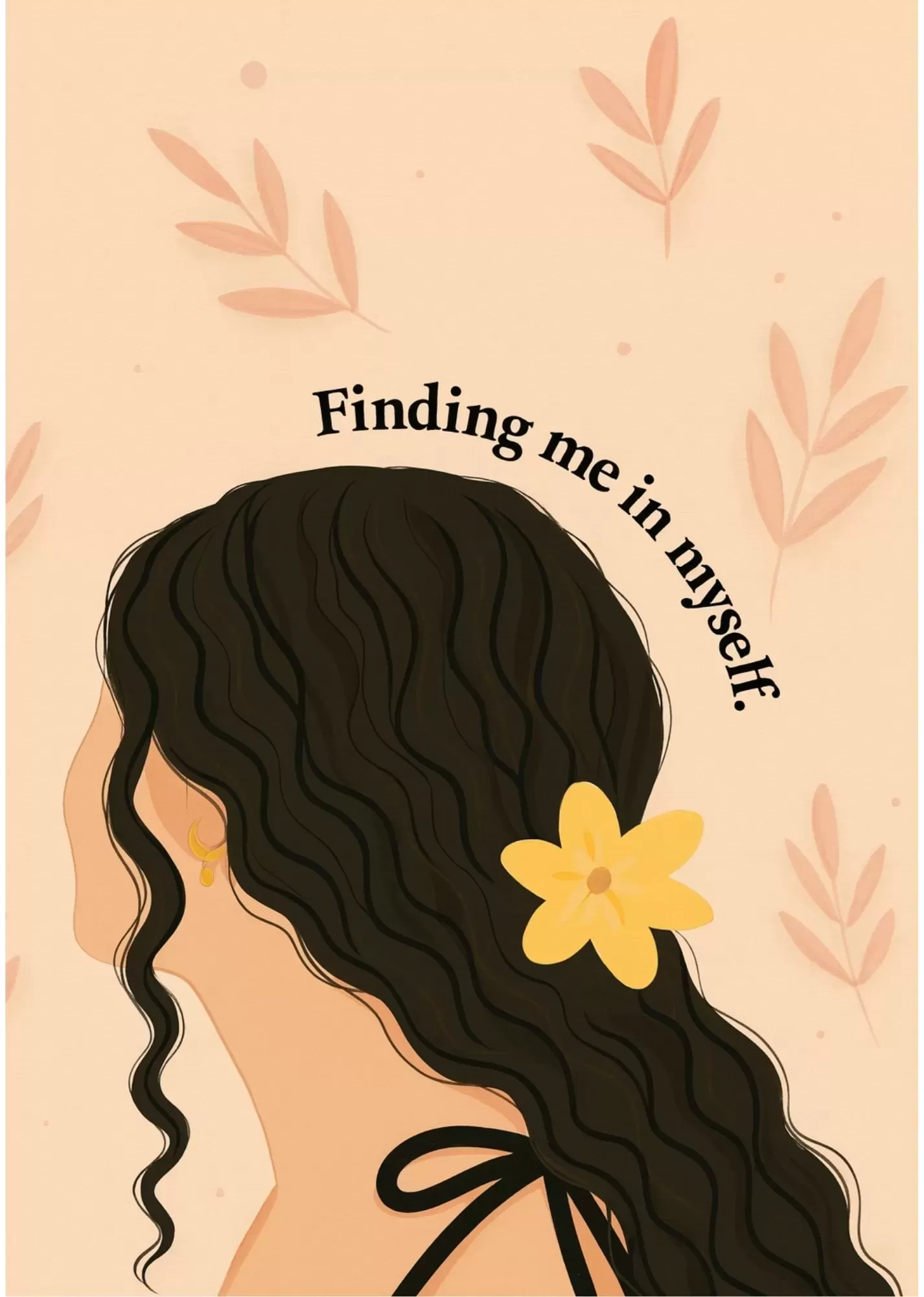 Born to Stand Out, Not Fit In – Minimal Woman Illustration A5 Poster - Finding Me in Myself – Self-Discovery Illustration A5 Poster