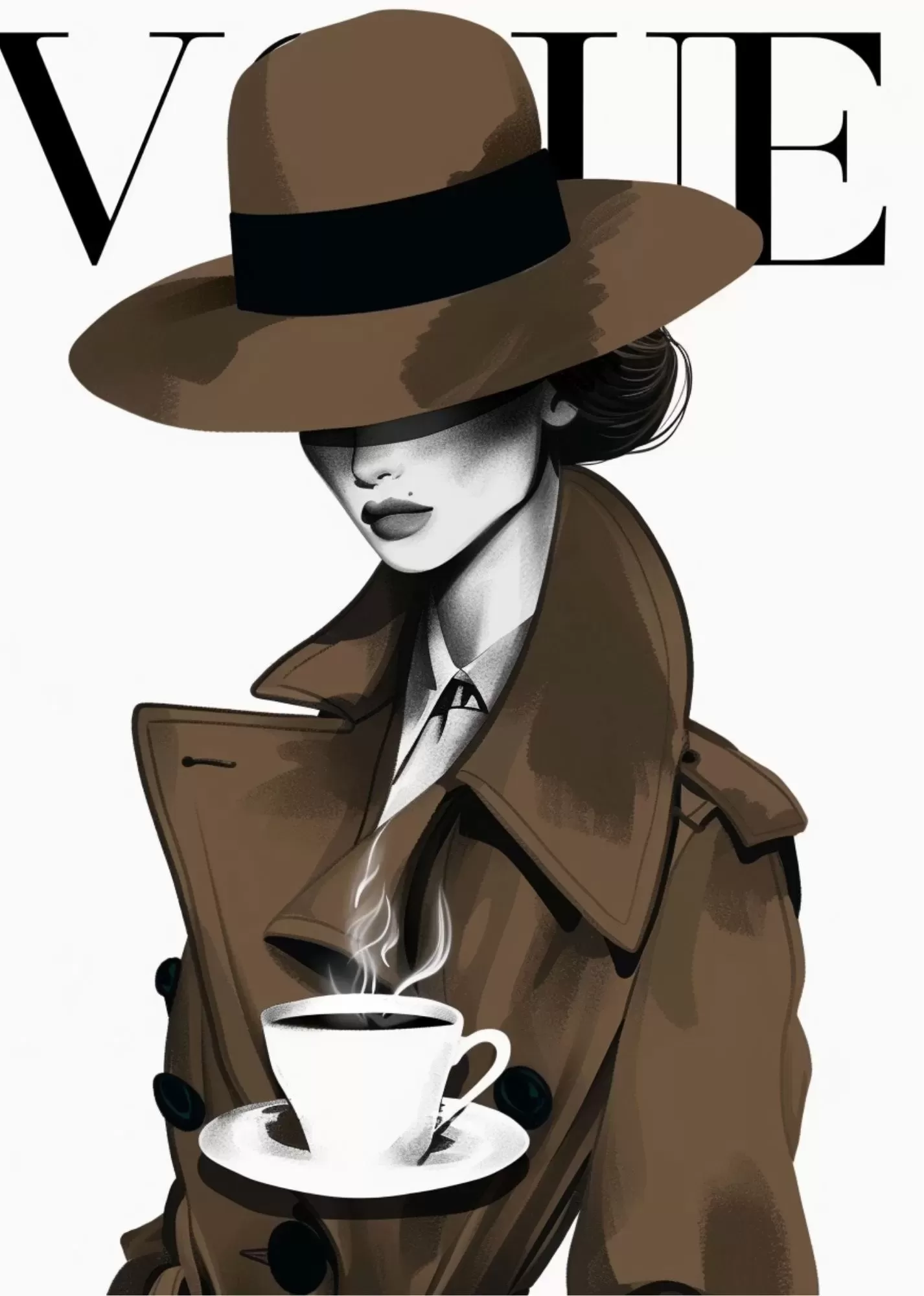 Coffee & Confidence – Fashion Aesthetic Poster