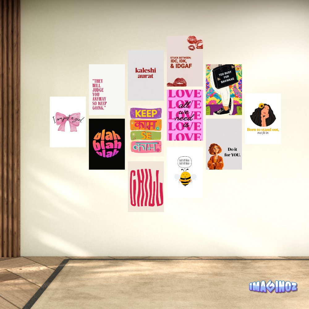 Imaginoz Slay Wall Art Poster Set (Pack of 12) – Bold Quotes & Aesthetic Prints thumbnail 2