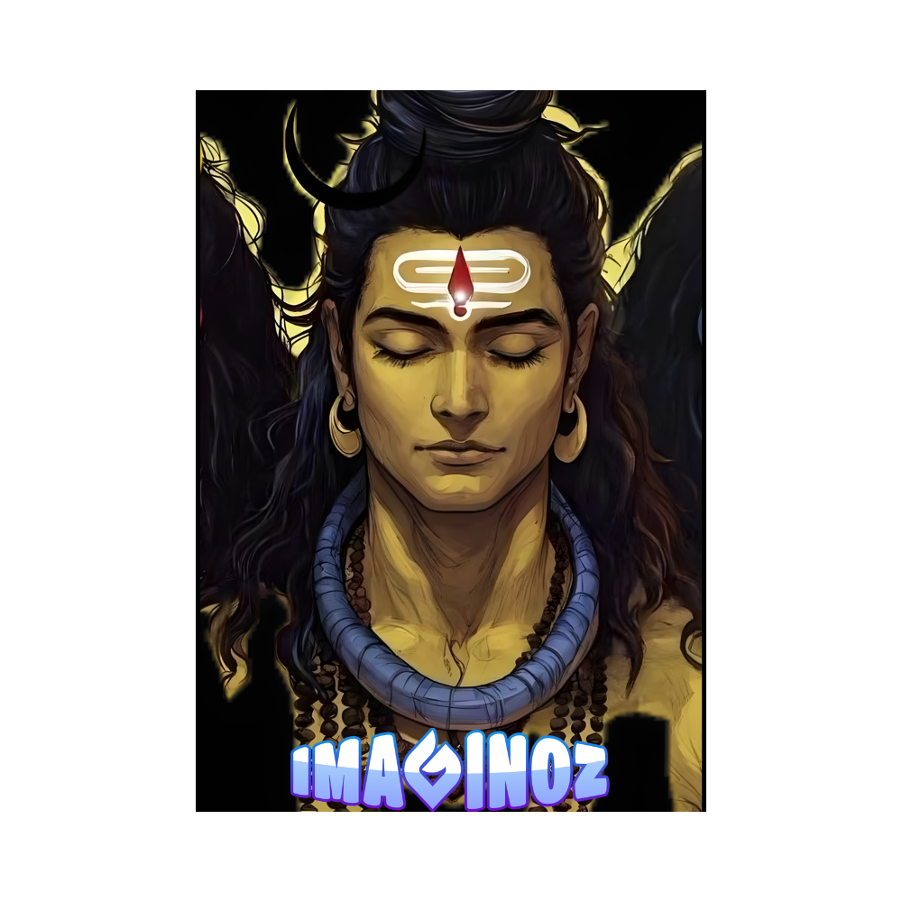 Mahadev Trikal Split Poster – Minimal Spiritual Wall Art (3-Panel Set) thumbnail 6