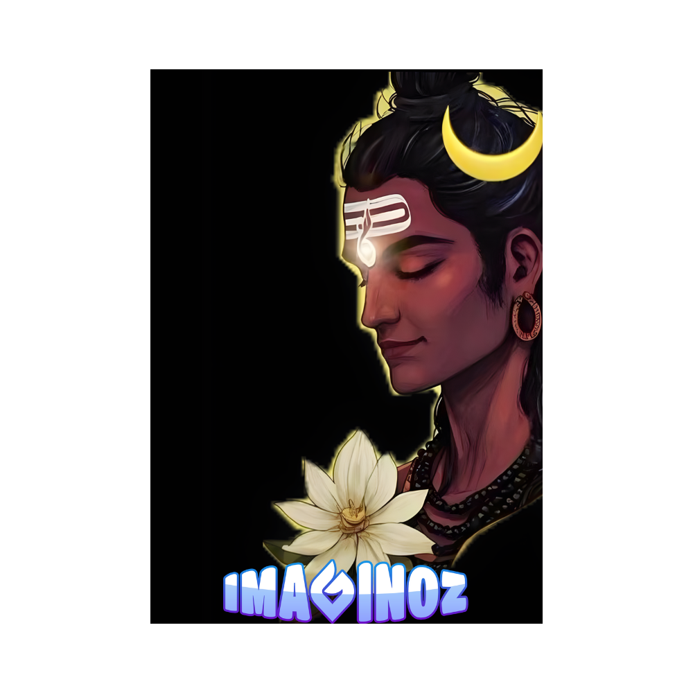 Mahadev Trikal Split Poster – Minimal Spiritual Wall Art (3-Panel Set) thumbnail 8