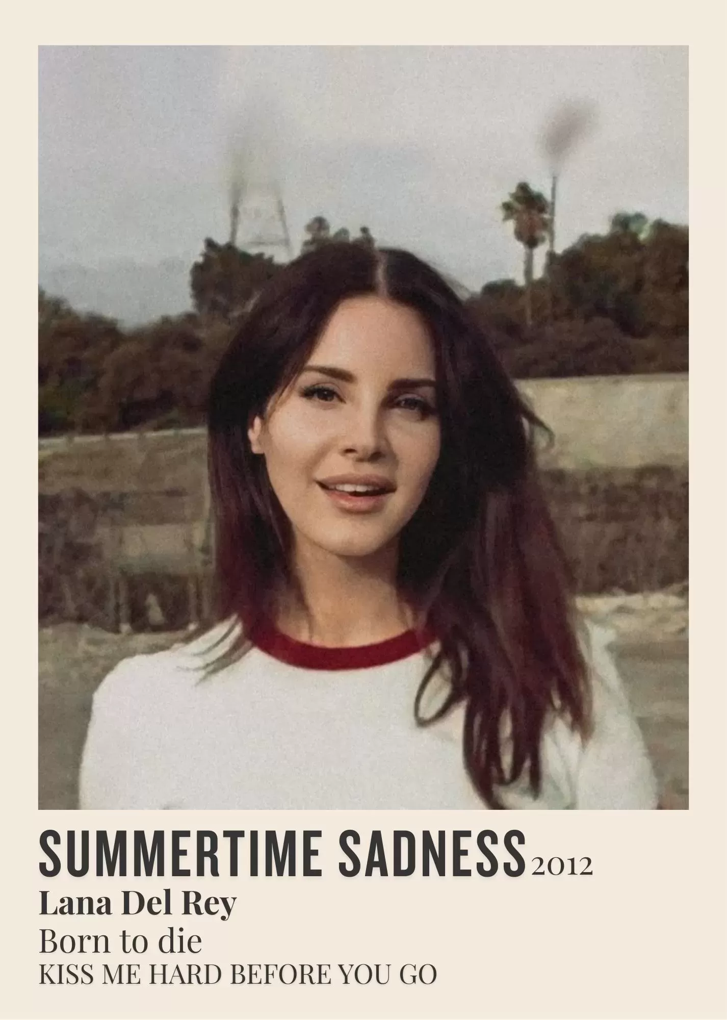 Summertime Sadness Aesthetic Music Poster – A5 Size