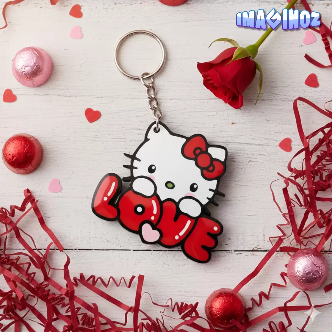 Hello Kitty Love Keychain – Cute Gift Keyring