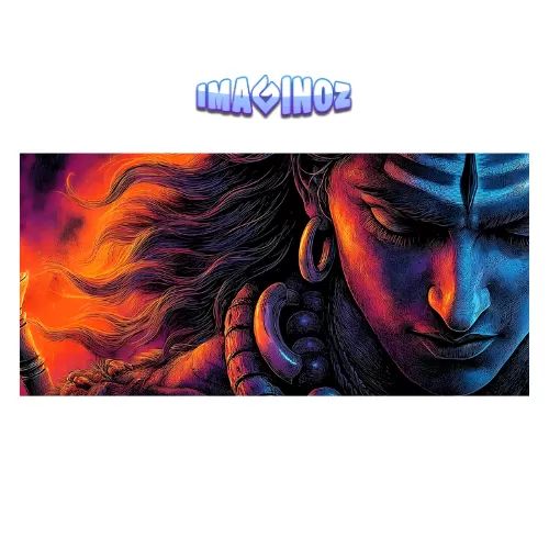 Mahadev Agni Dhyan Art Poster (12×25 Inch) — 350 GSM Laminated | Imaginoz