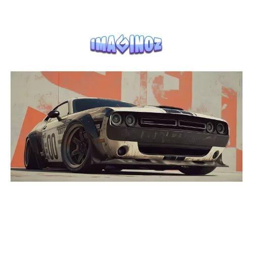 Muscle Car Street Build Poster (12×25 Inch) — 350 GSM Laminated | Imaginoz