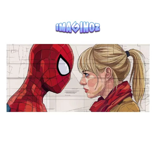 Spider-Man Romantic Comic Poster (12×25 Inch) — 350 GSM Laminated | Imaginoz