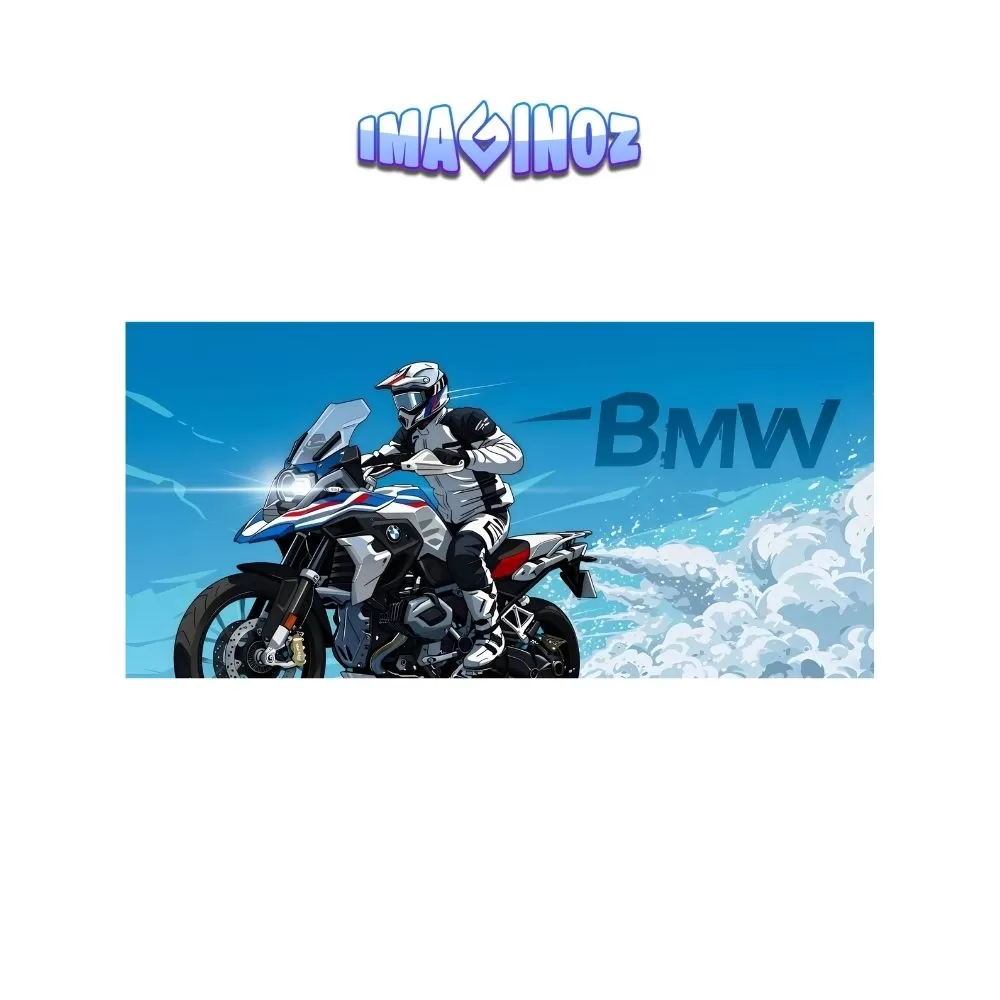 BMW Adventure Motorcycle Rider Poster