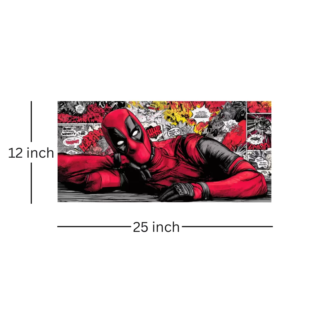 Deadpool Red Comic Splash Poster (12×25 Inch) — 350 GSM Laminated | Imaginoz image 3