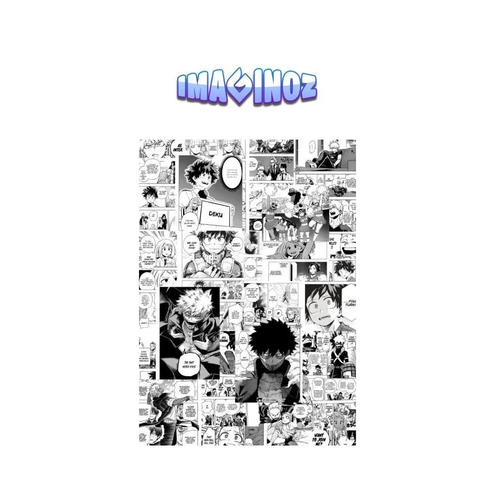Deku Manga Panel Anime Poster A5
