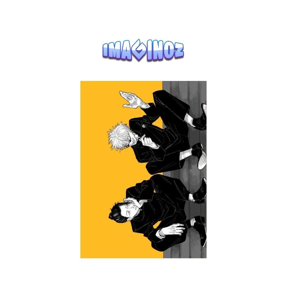 Gojo Geto Anime Poster A4 Yellow Aesthetic