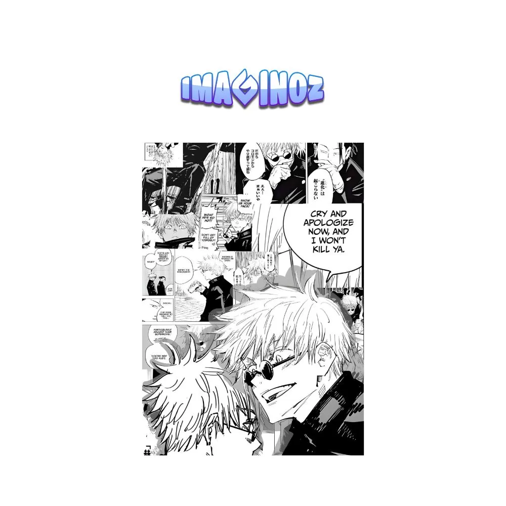 Gojo Satoru Manga Panel Collage Poster A5