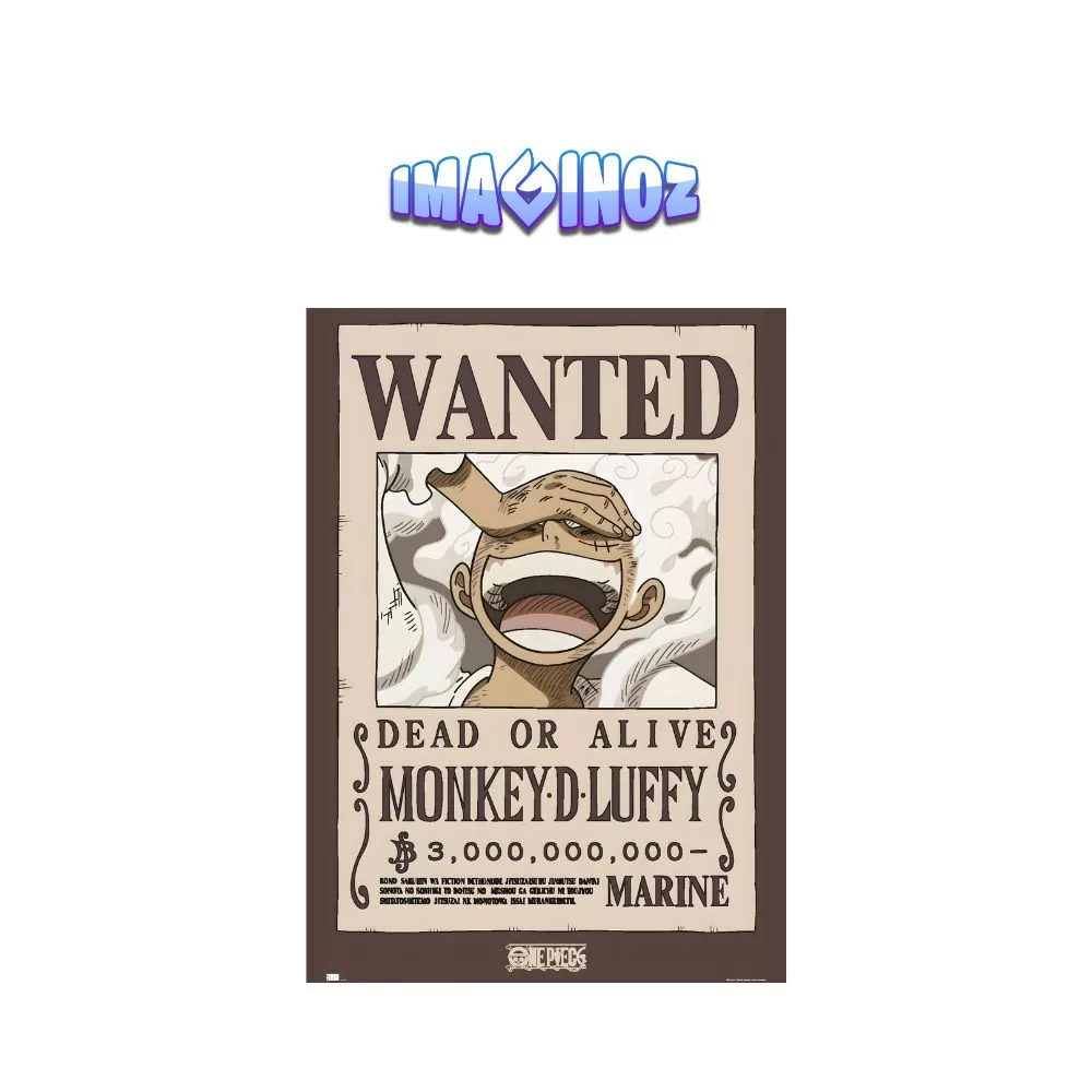 Luffy Wanted Poster A3 One Piece Vintage Anime Wall Art