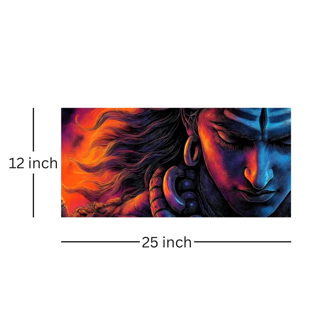 Mahadev Agni Dhyan Art Poster (12×25 Inch) — 350 GSM Laminated | Imaginoz image 3