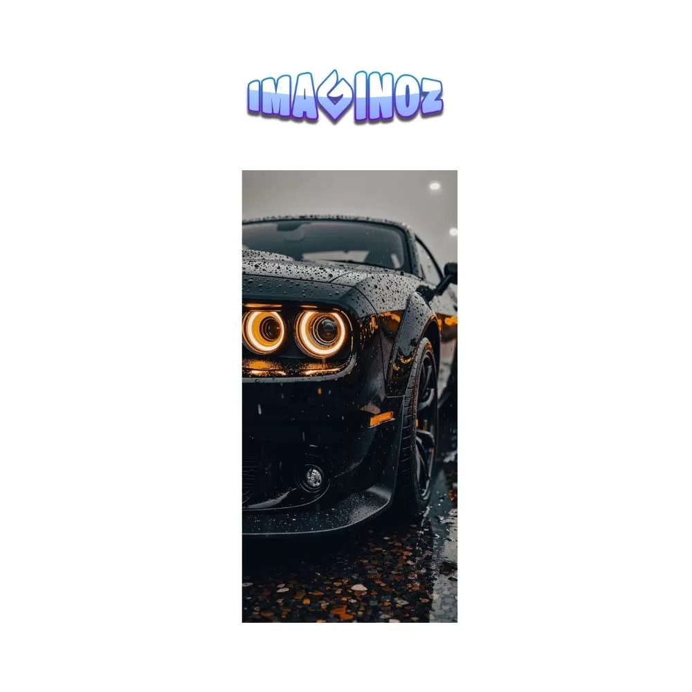 Muscle Car Headlight Close Up Poster