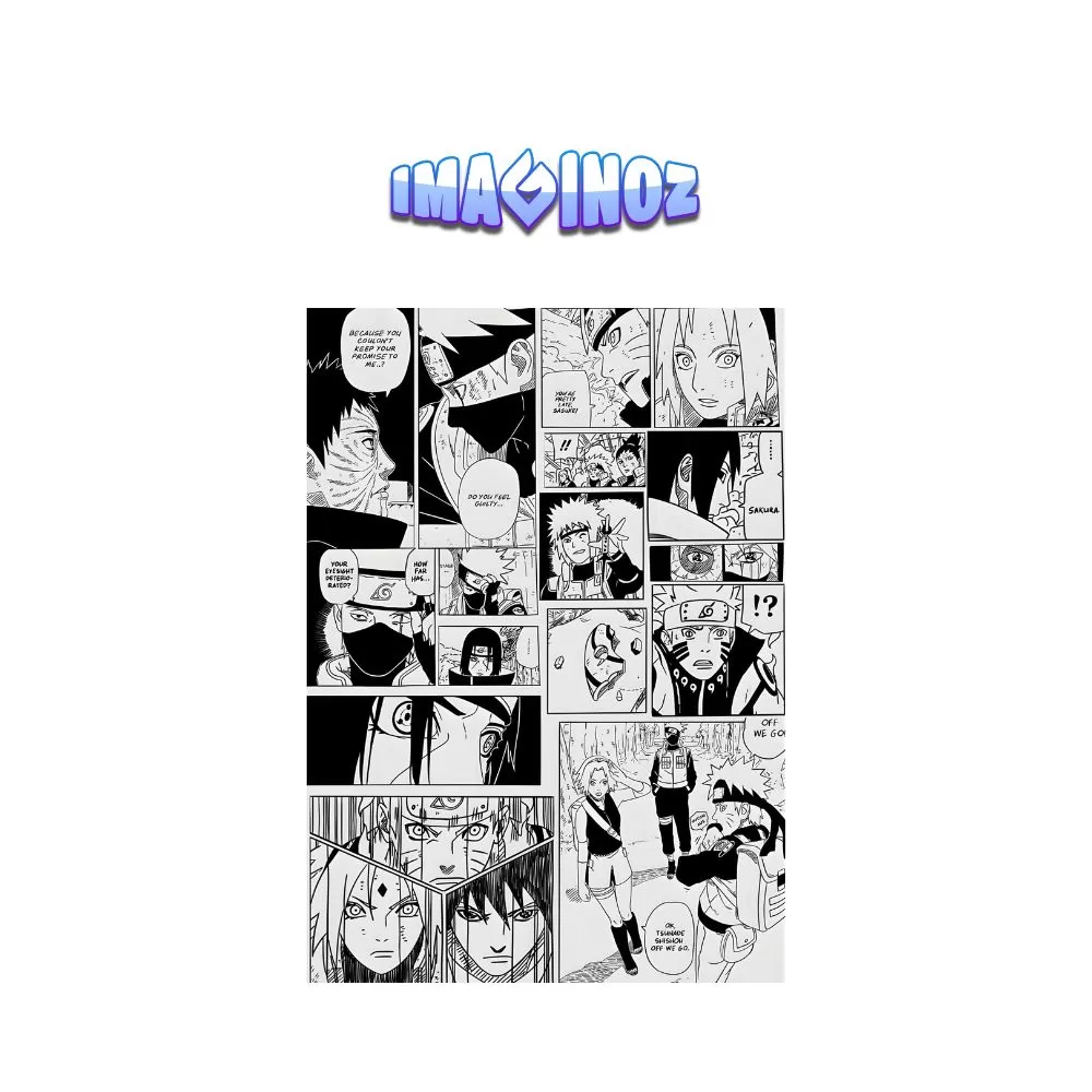 Naruto Kakashi Manga Panel Anime Poster A5