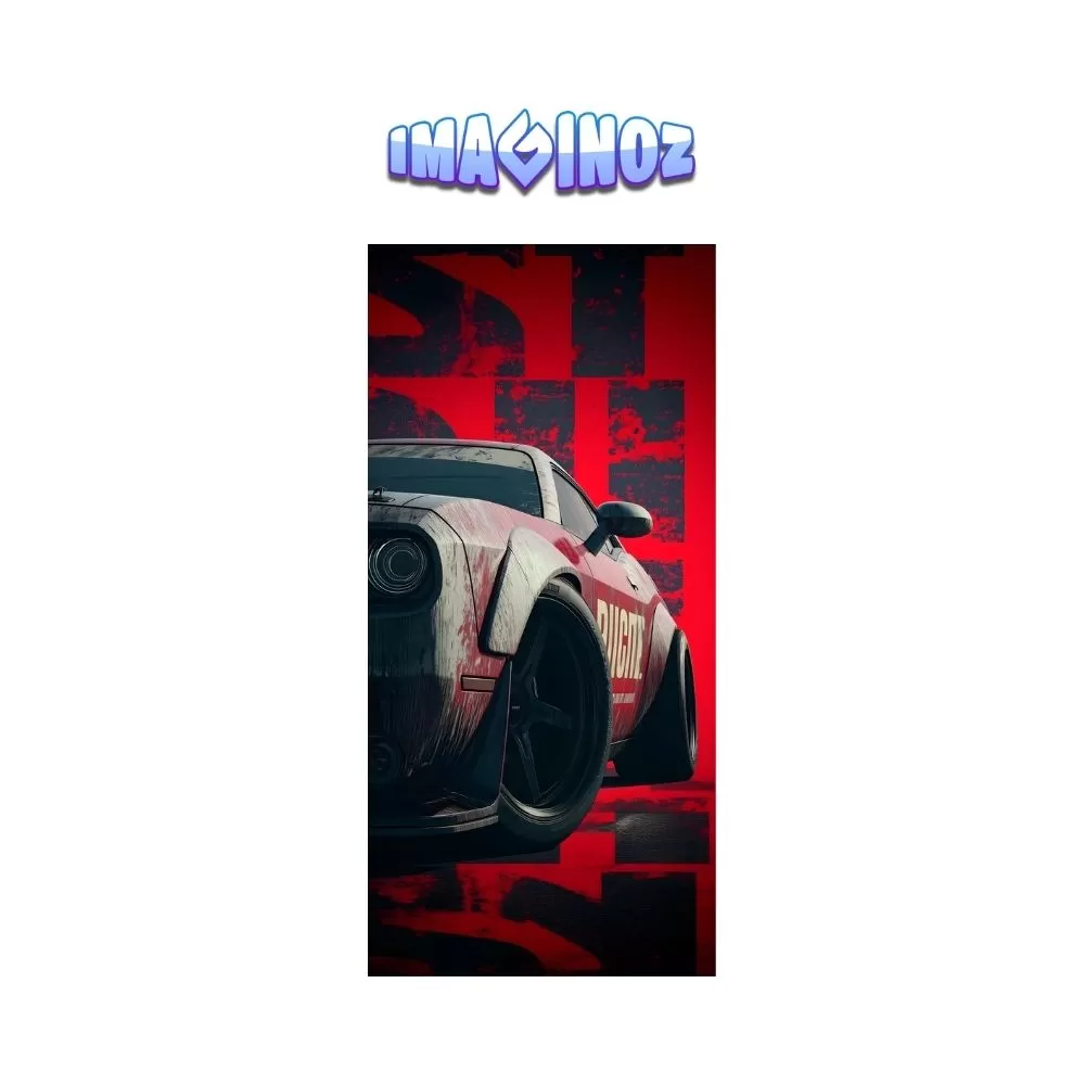 Red Street Racing Sports Car Poster