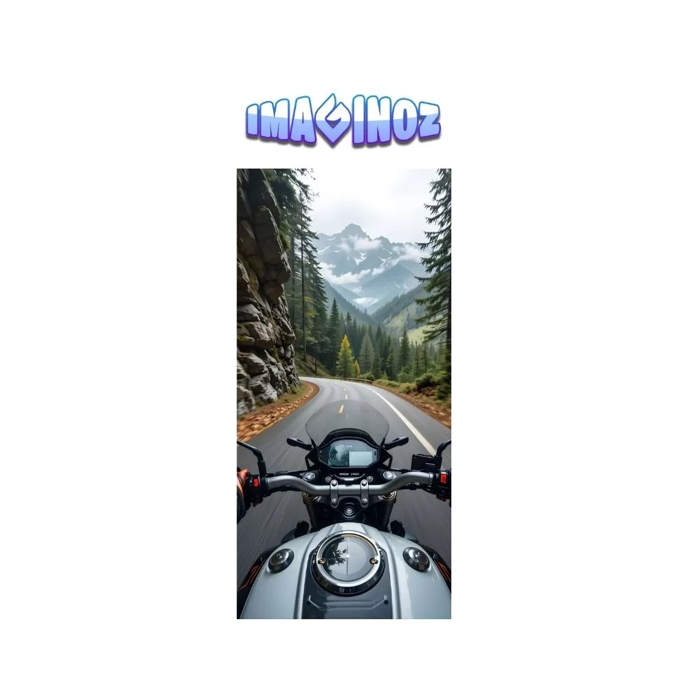 Scenic Mountain Motorcycle Ride Poster