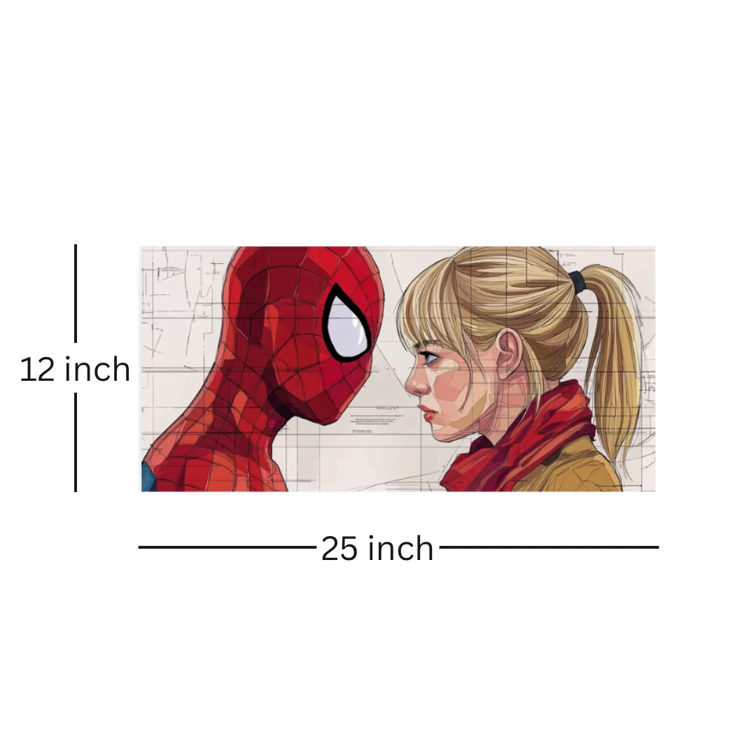 Spider-Man Romantic Comic Poster (12×25 Inch) — 350 GSM Laminated | Imaginoz image 3