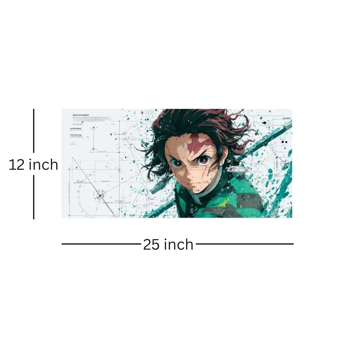 Demon Slayer Tanjiro Anime Poster (12×25 Inch) — 350 GSM Laminated | Imaginoz image 3