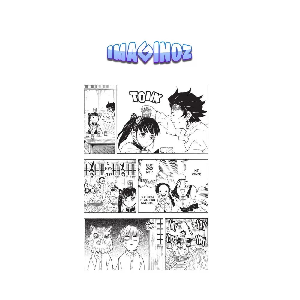 Zenitsu Inosuke Cute Manga Anime Poster A5