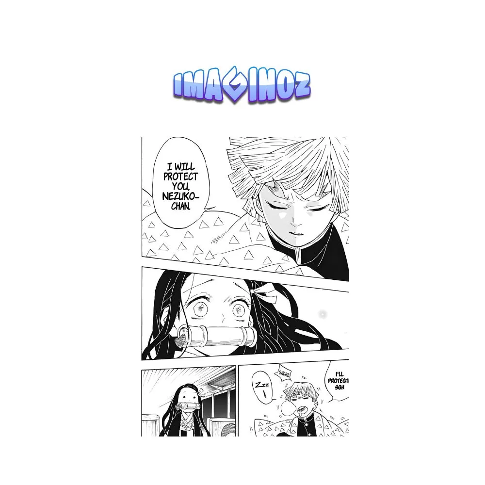 Zenitsu Nezuko Manga Anime Poster A5