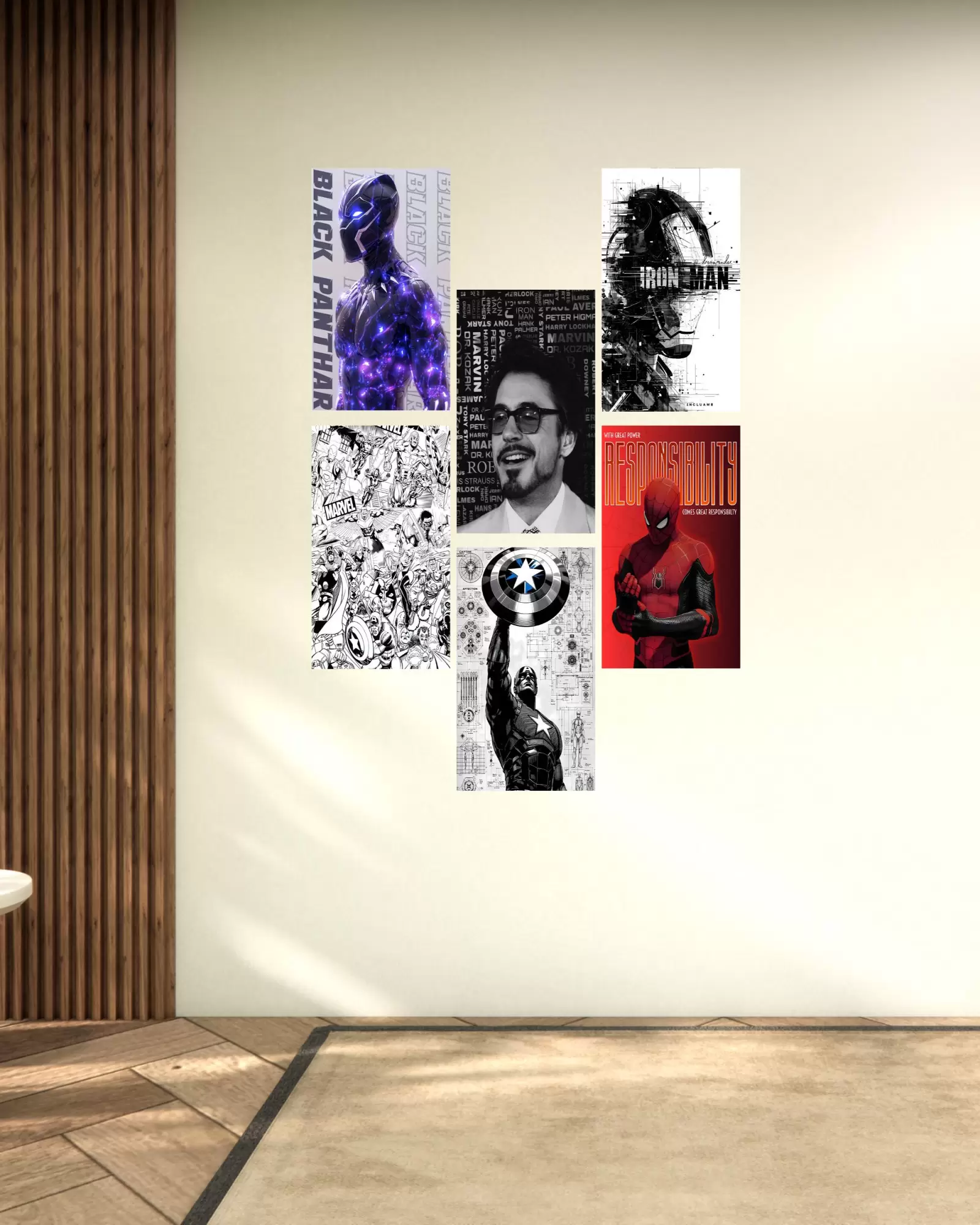 Marvel Poster Pack of 6 – Superhero Wall Posters A4 | Imaginoz image 2