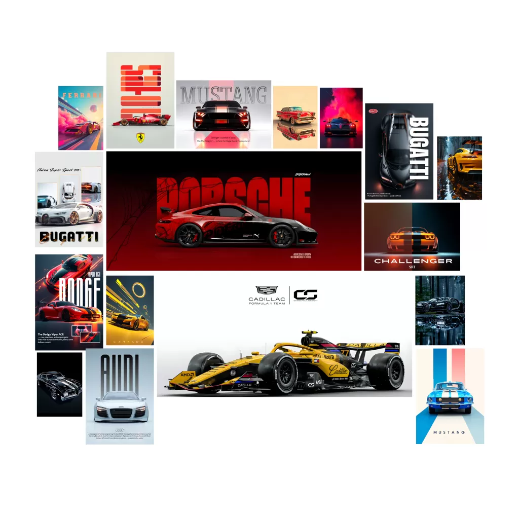 Premium Supercar Poster Collection A4