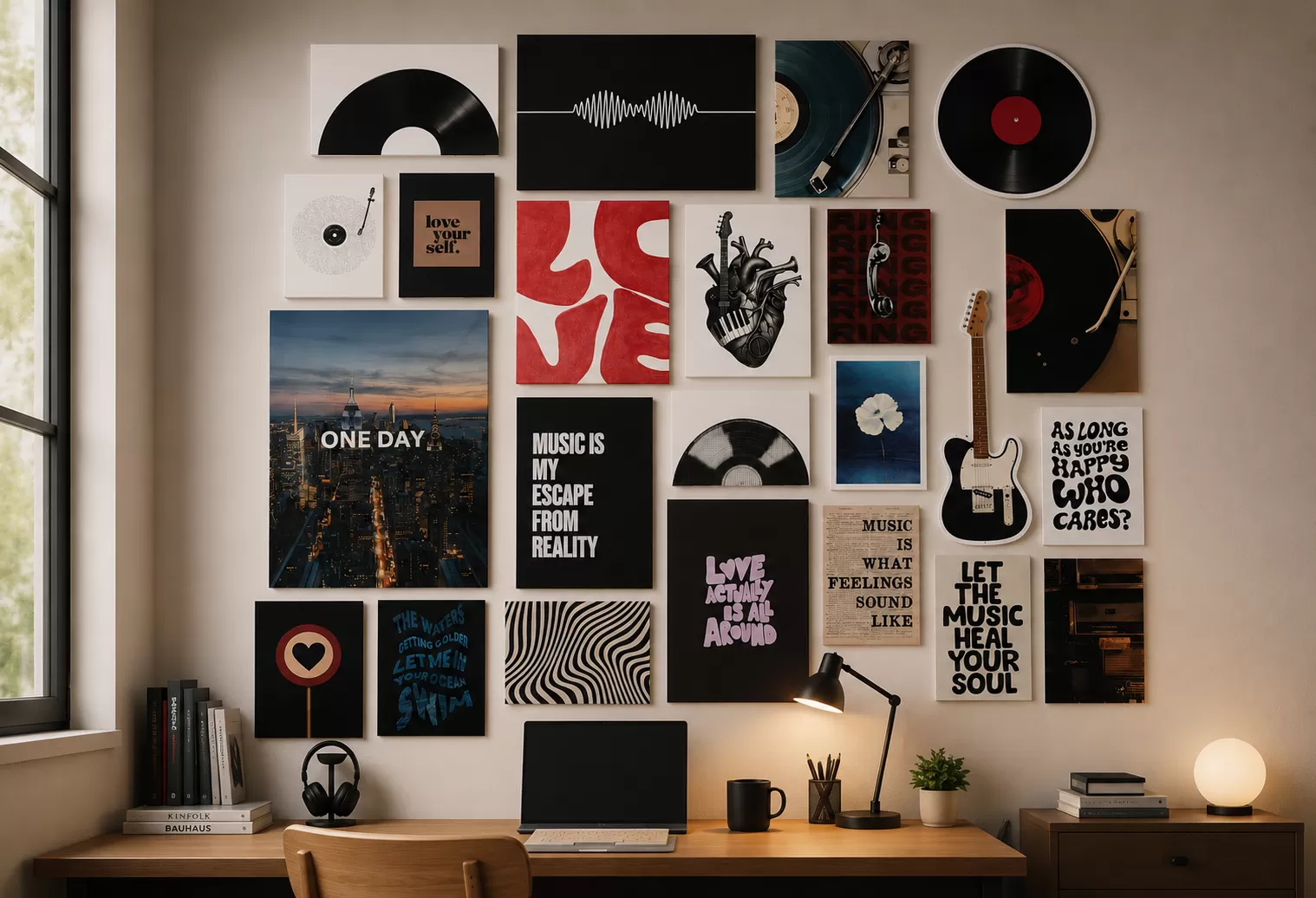 Imaginoz Music Aesthetic Wall Poster Set of 22 + 1 Canvas