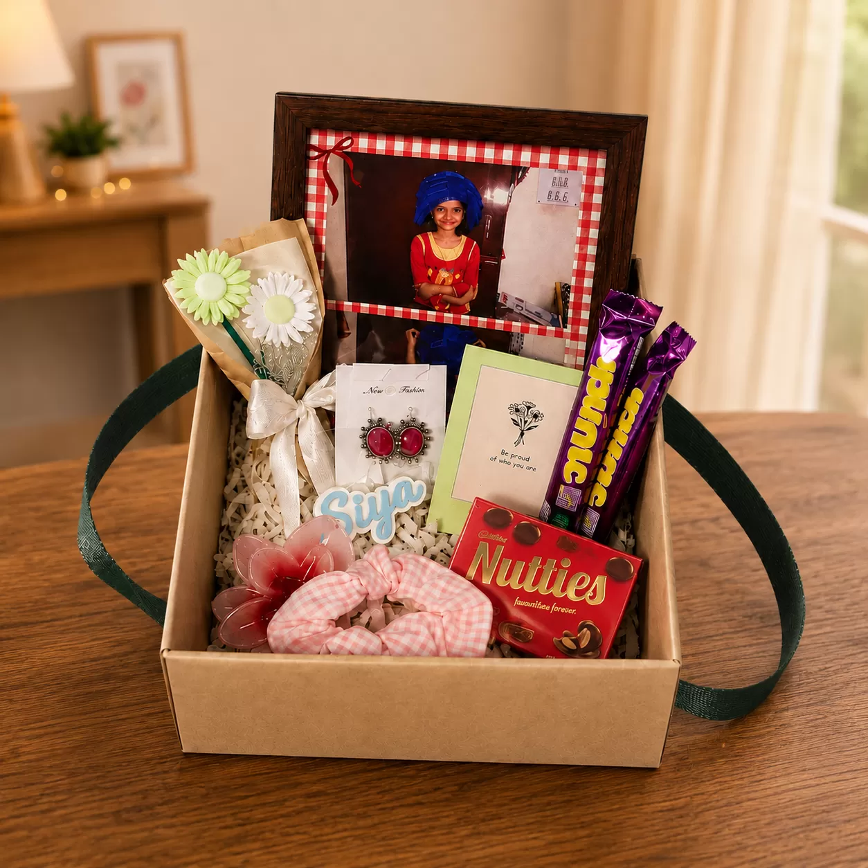 Personalised Rakhi Gift Hamper for Sister | Custom Photo & Name Gifts with Chocolates